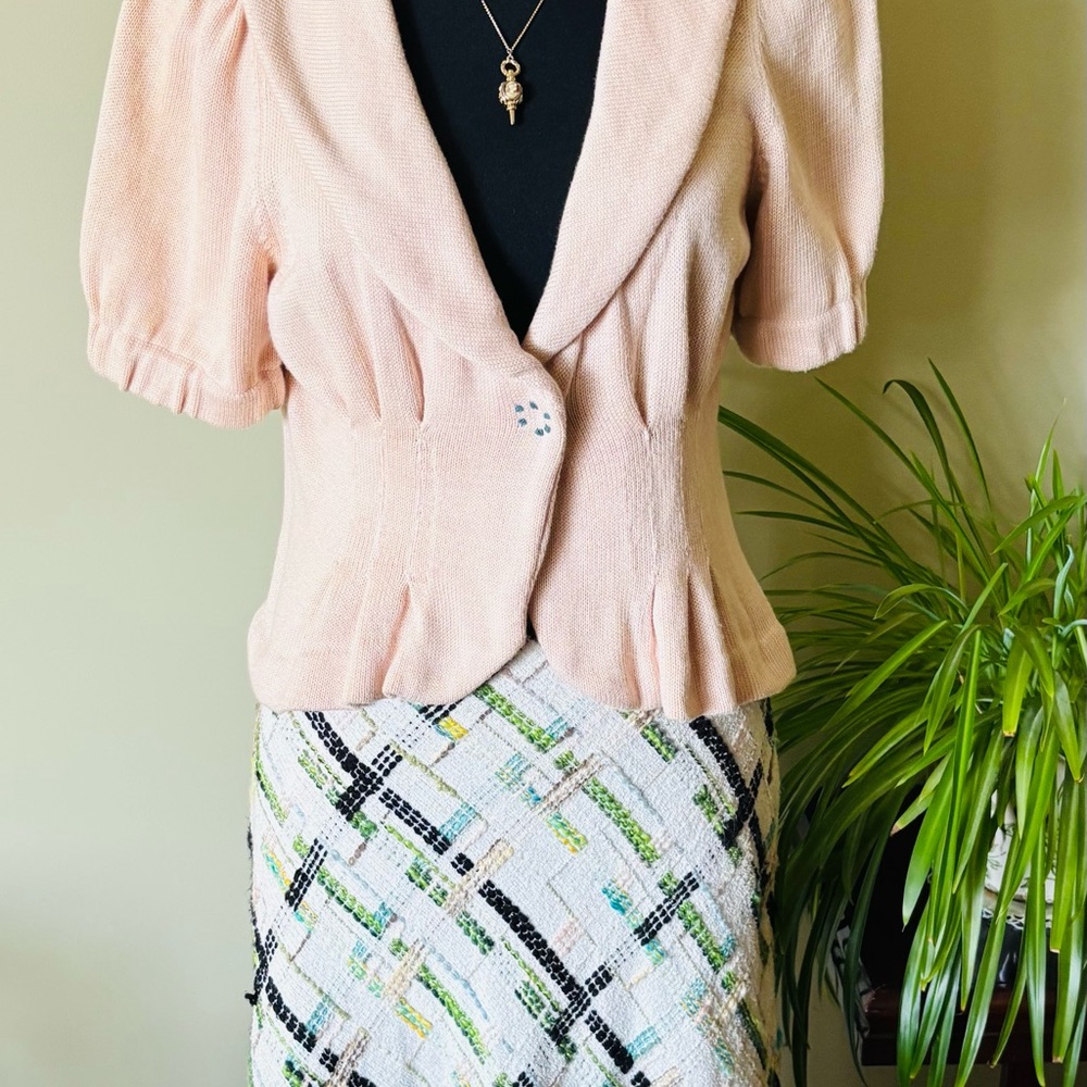 HWR Anthropologie  Light peach/pink Sweater